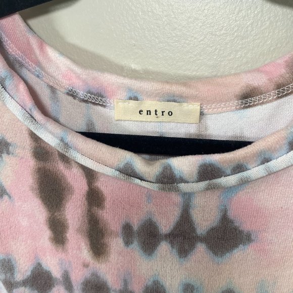 NWOT Entro Tie Dye Shirt with Fringe - Picture 5 of 10